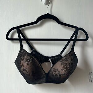 Natori Private Luxurious black lace nursing bra